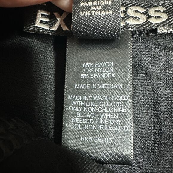 Y2k Express Knit High Rise Stretchy Shorts Punk Grunge Whimsigoth Zipper Size 2 - Picture 6 of 7